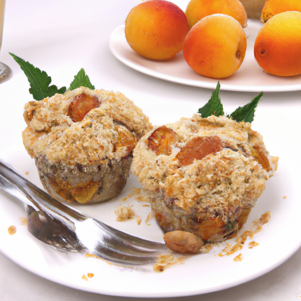 Almond Crumble Peach Muffins