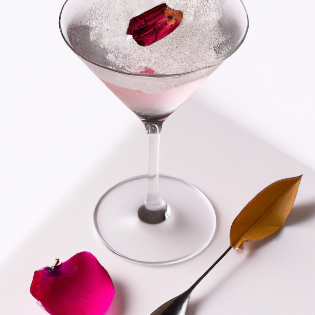 Blood Plum and Rose Water Martini