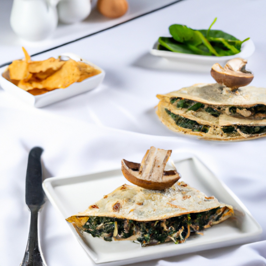 Spinach and Mushroom Quesadillas