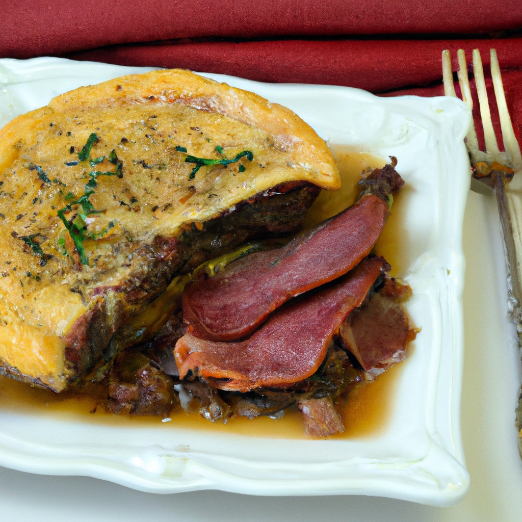 Steak and Kidney Pie with Bacon and Mushrooms