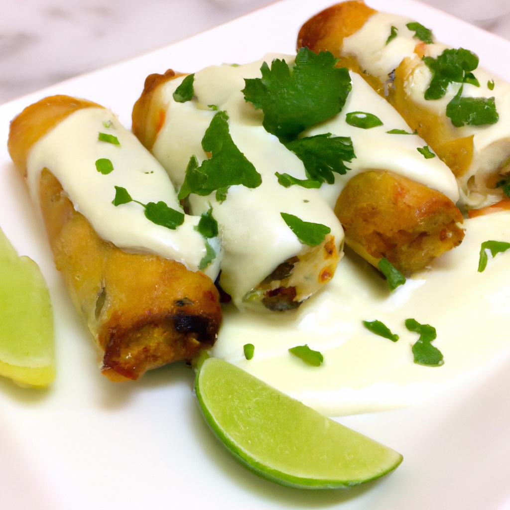 Baked Creamy Chicken Taquitos