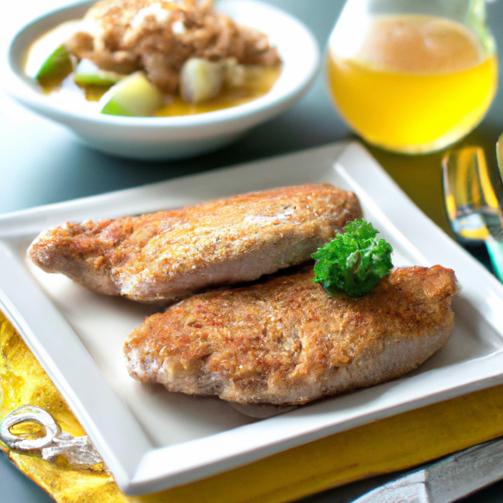 Pan-Seared Marinated Pork Cutlets with a Parmesan-Garlic Crust