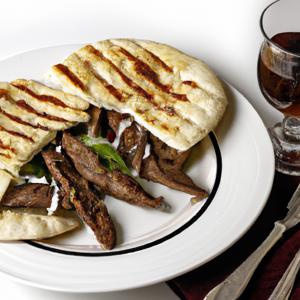 Greek Steak Pitas