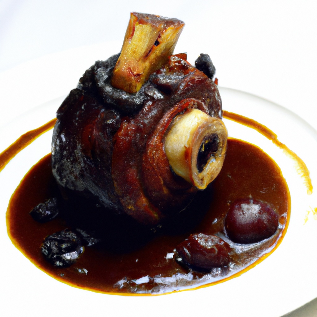 Roasted Leg of Pork in Plum Sauce