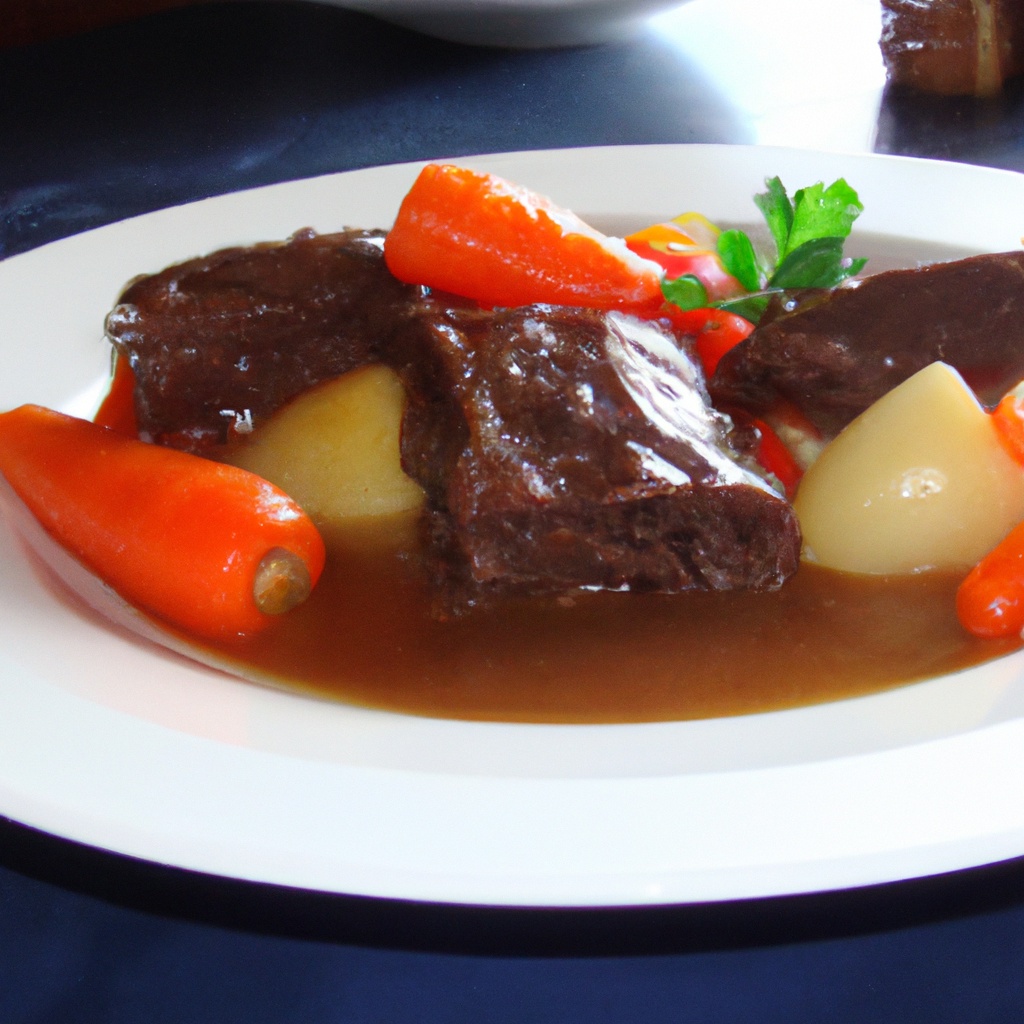 French Influenced Braised Beef Short Ribs