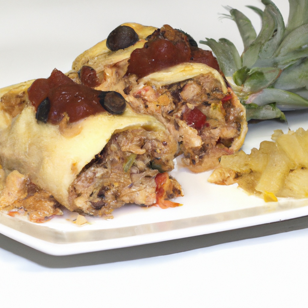 Pineapple Chicken Burritos