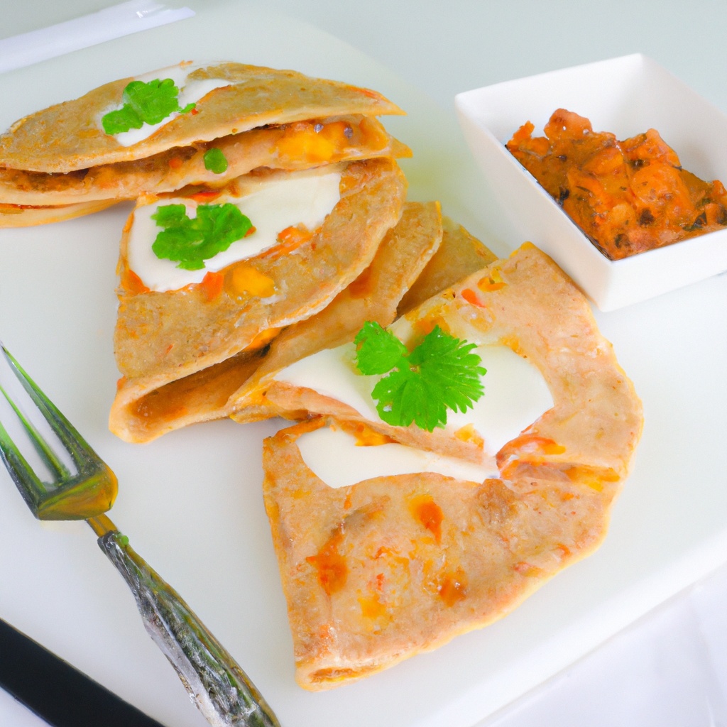 Mario Batali’s Spicy Chicken and Cheddar Quesadillas