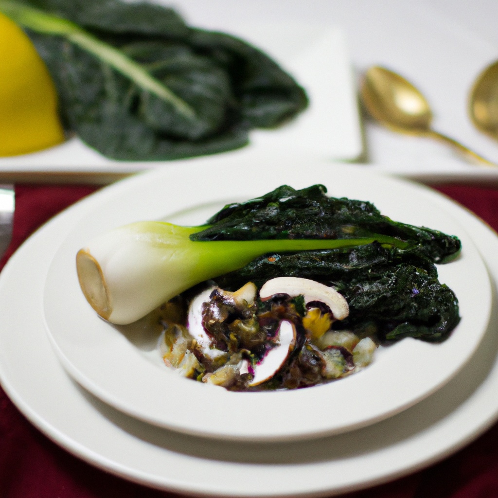 Swiss Chard With Leeks and Shiitakes