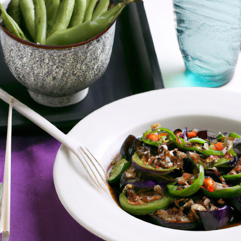 Spicy Eggplant and Green Bean Stir Fry