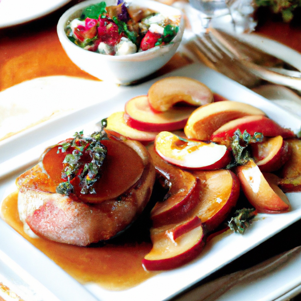 Maple Sugar Glazed Pork With Baked Apples and Thyme