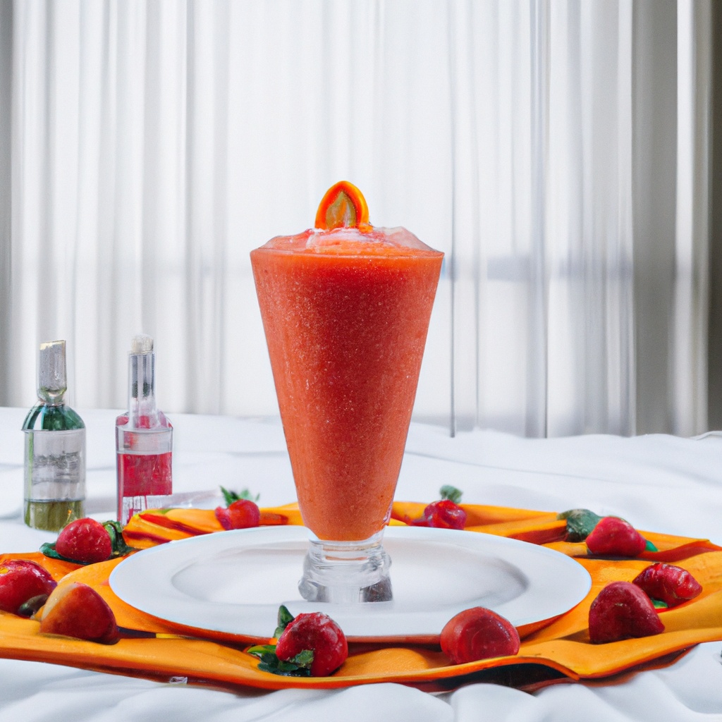 Mongolian Strawberry-Orange Juice Smoothie