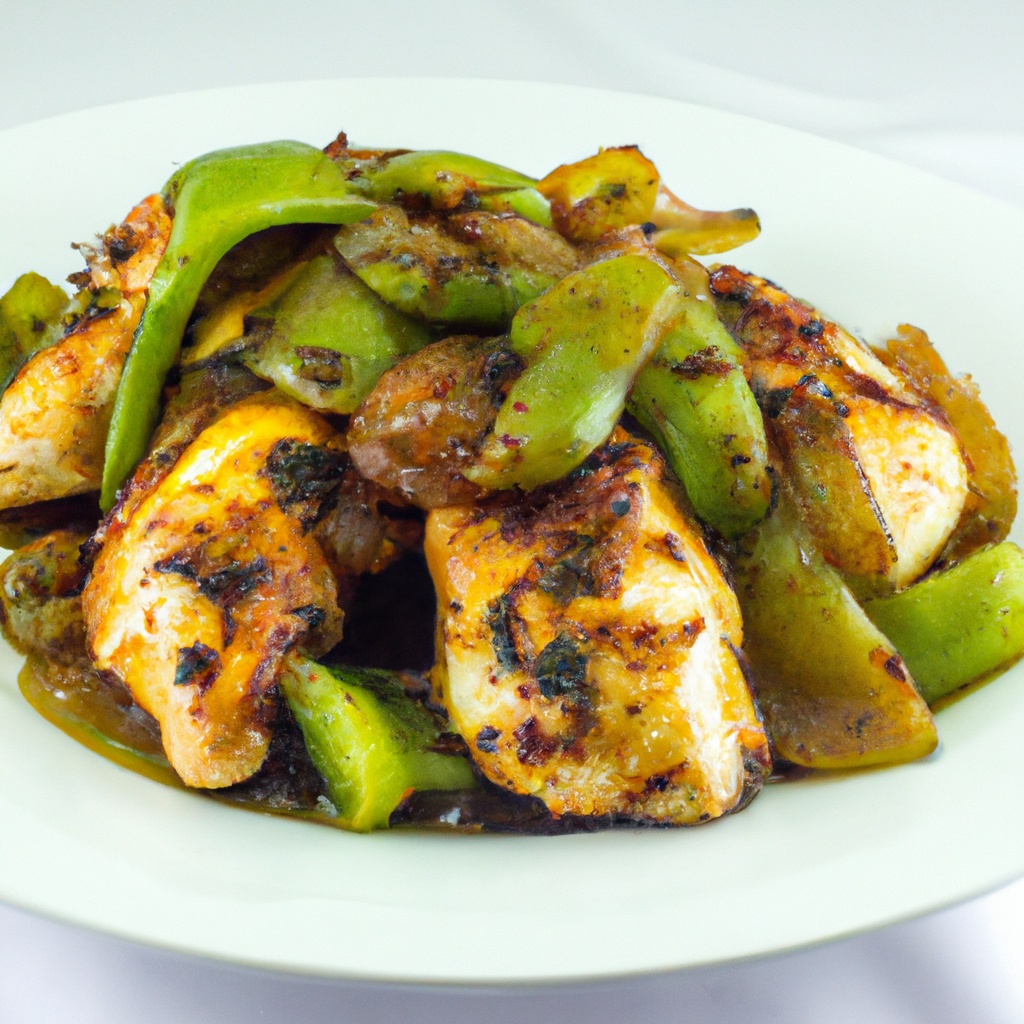 Pollo Con Raja (Mexican Chicken)
