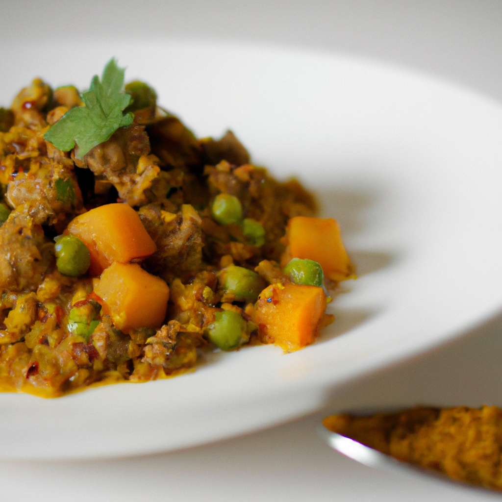 Ground Turkey, Sweet Potato & Pea Curry