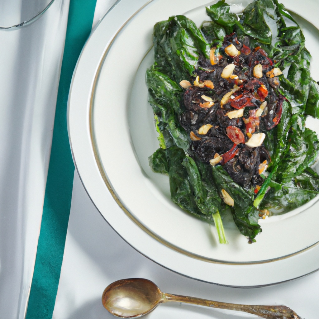 Swiss Chard or Spinach With Pine Nuts and Raisins (ww)