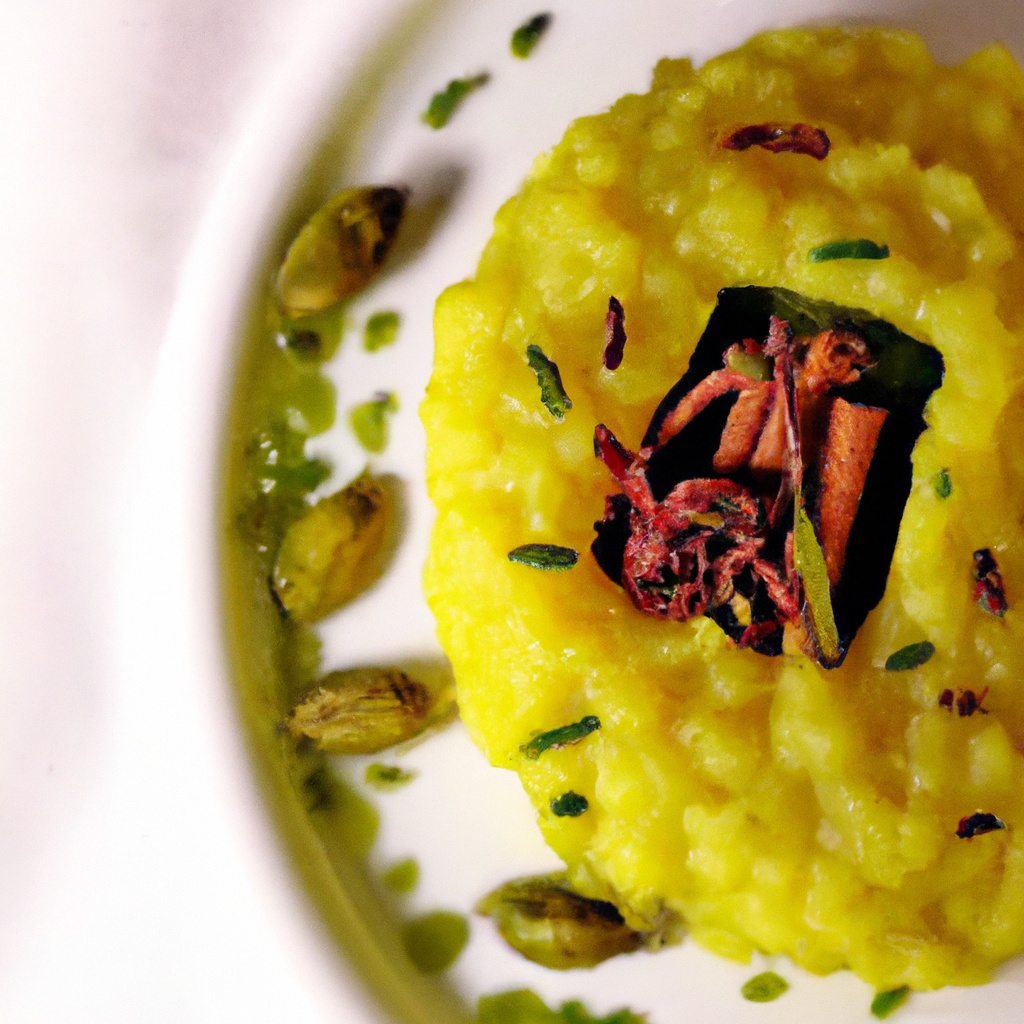 Pistachio Risotto With Saffron