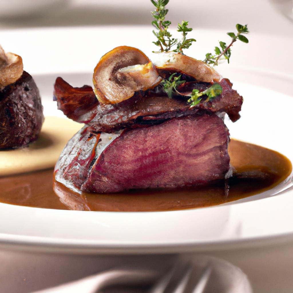 Chateaubriand With Portabella-Bacon Sauce