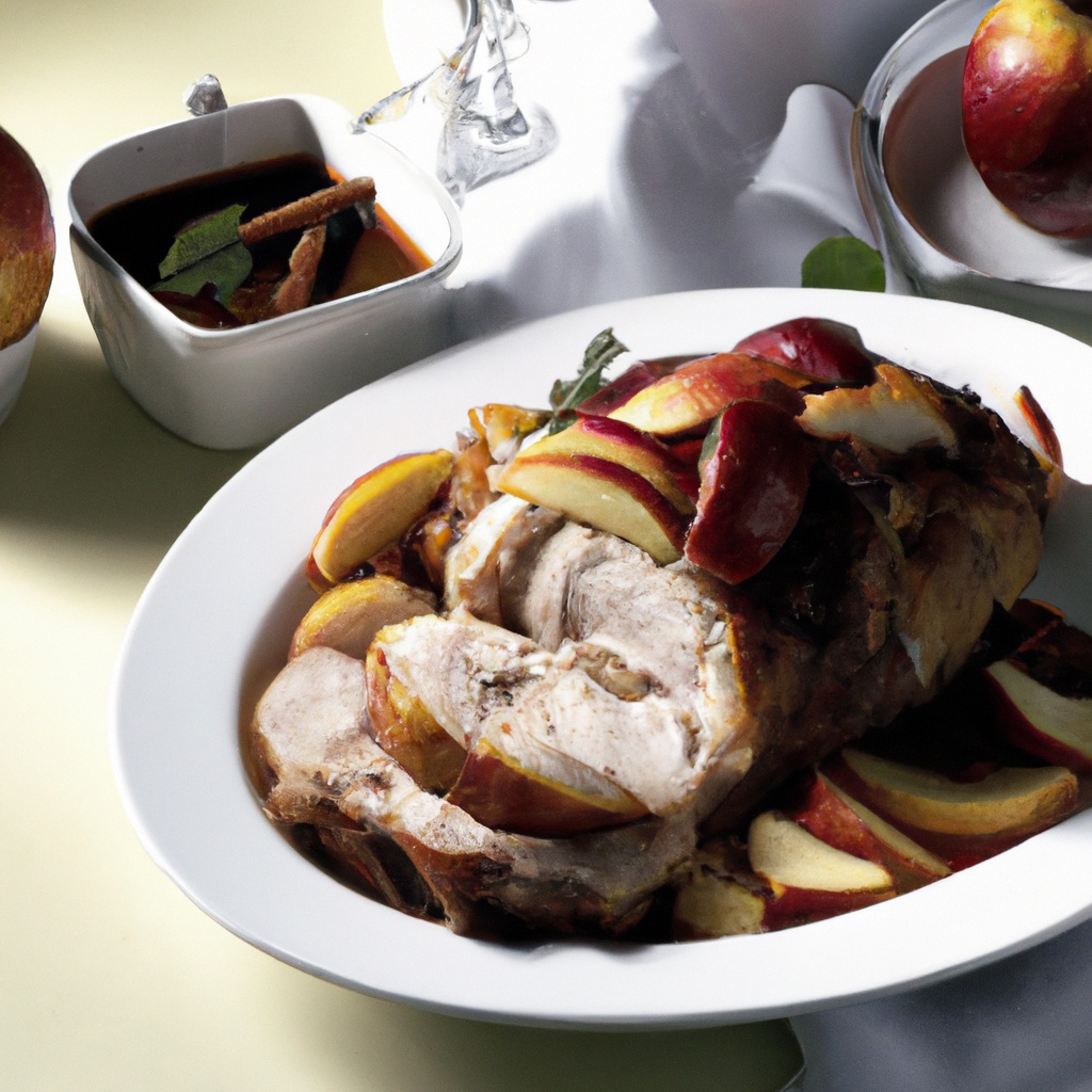 Savoury Apple Stuffed BBQ Pork Sirloin