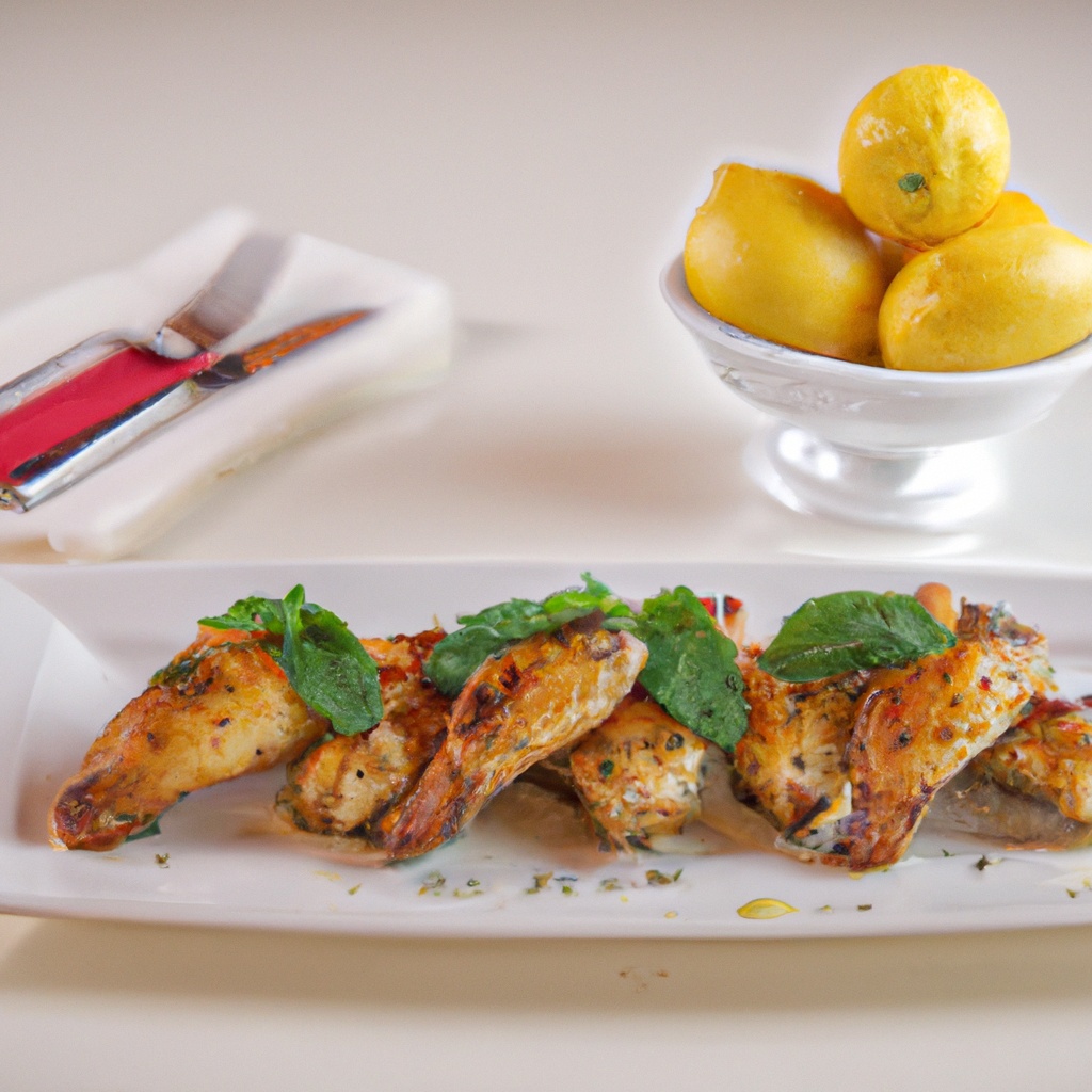 Grilled Greek Lemon Oregano Chicken Wings