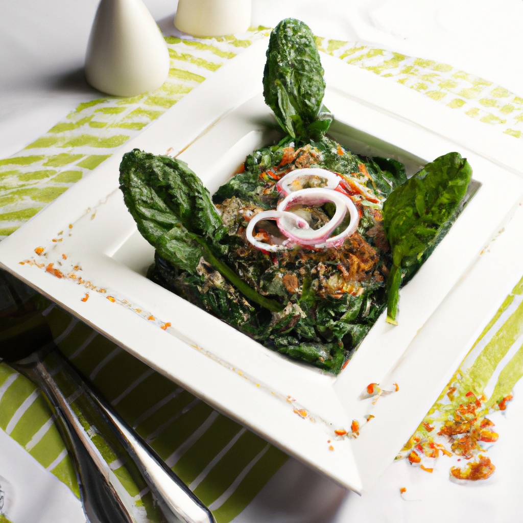 Fresh Spinach and Leeks With Quinoa-Rice