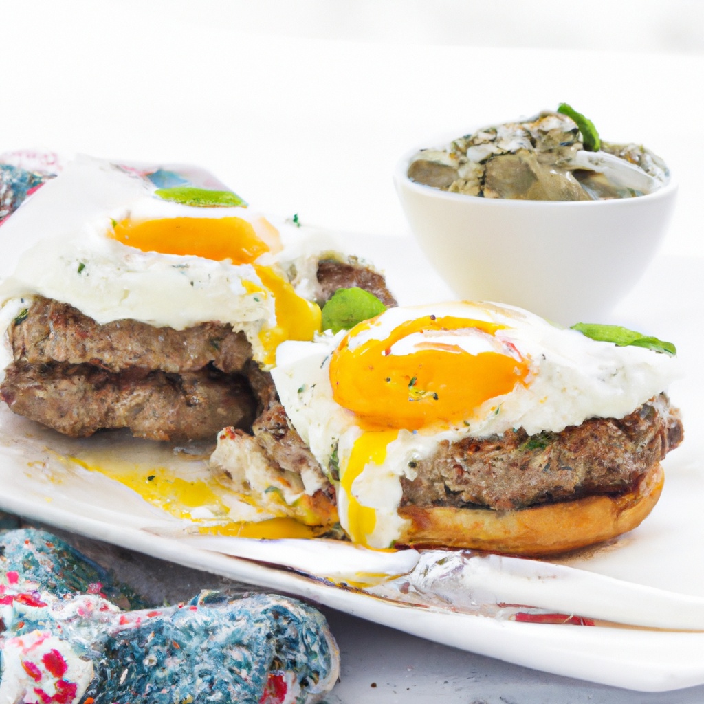 Lamb Burgers With Garlic Yogurt Dressing