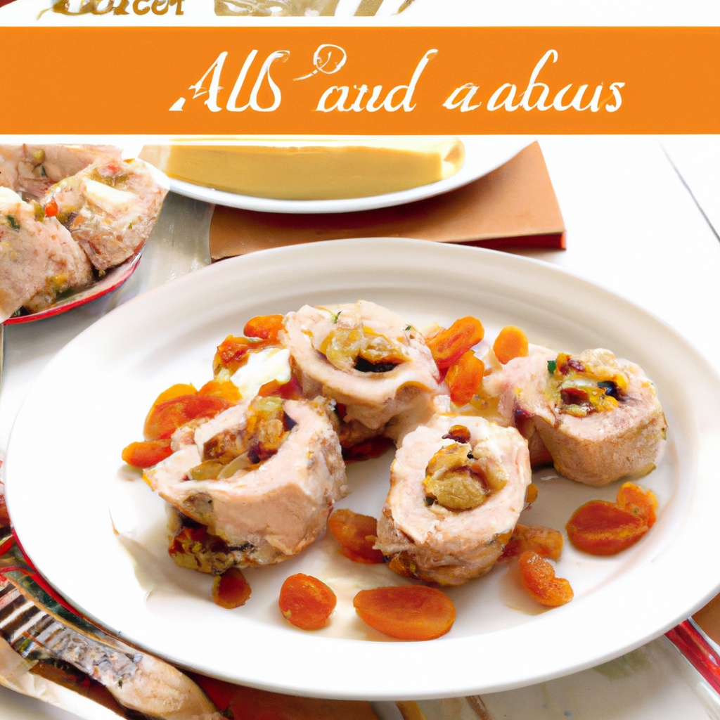 Chicken Roulades With Apricot Stuffing & Apricot Nectar