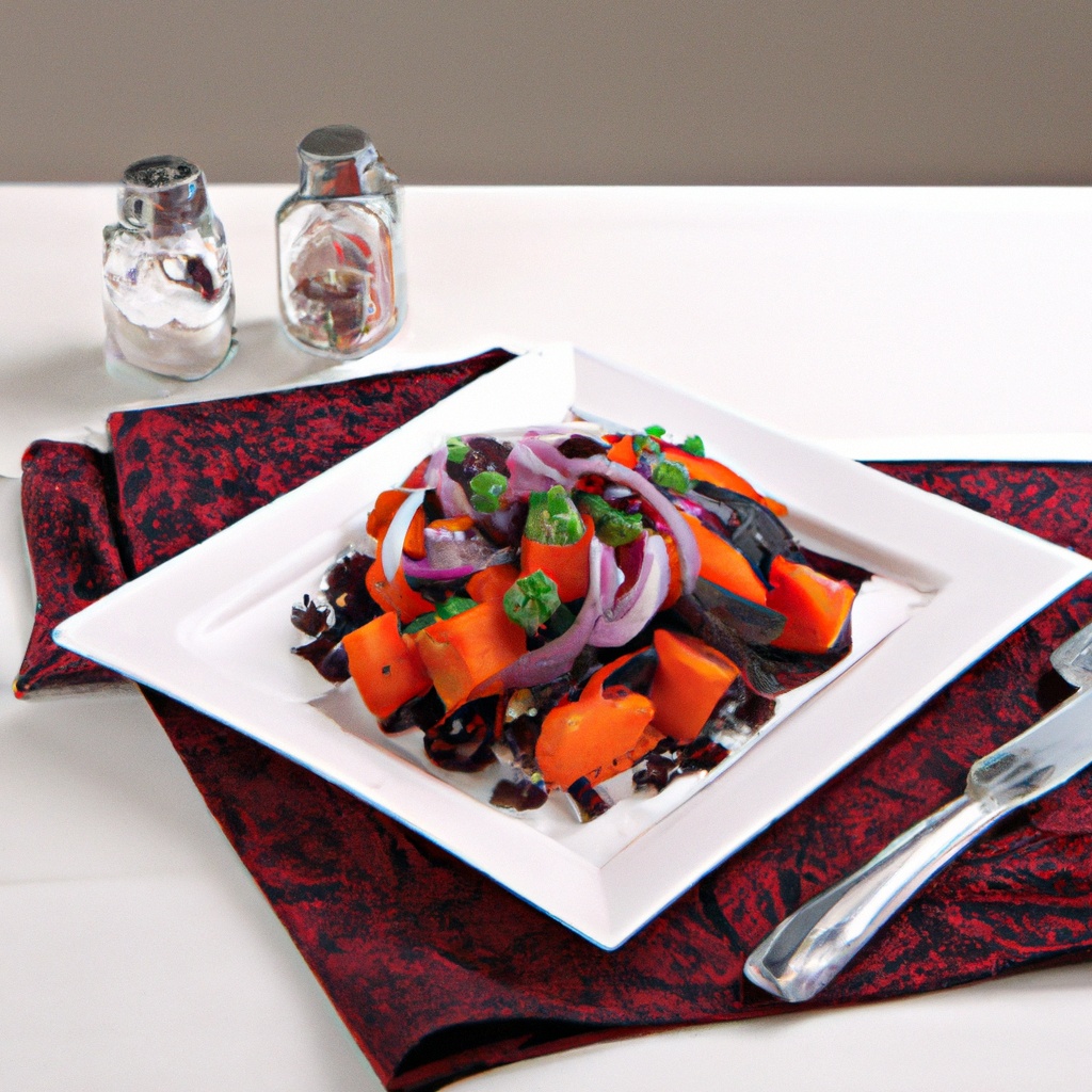 Roasted Sweet Potato and Black Bean Salad