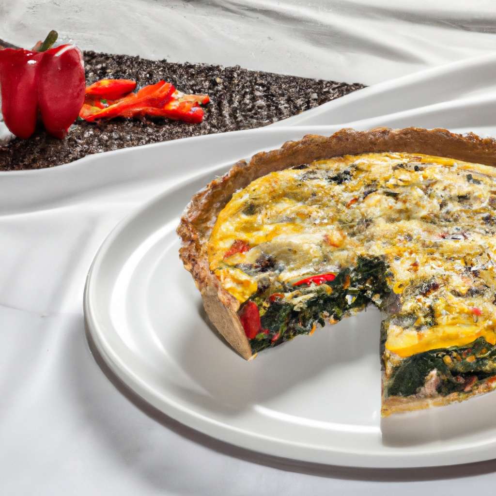 Spinach & Pepper Quiche