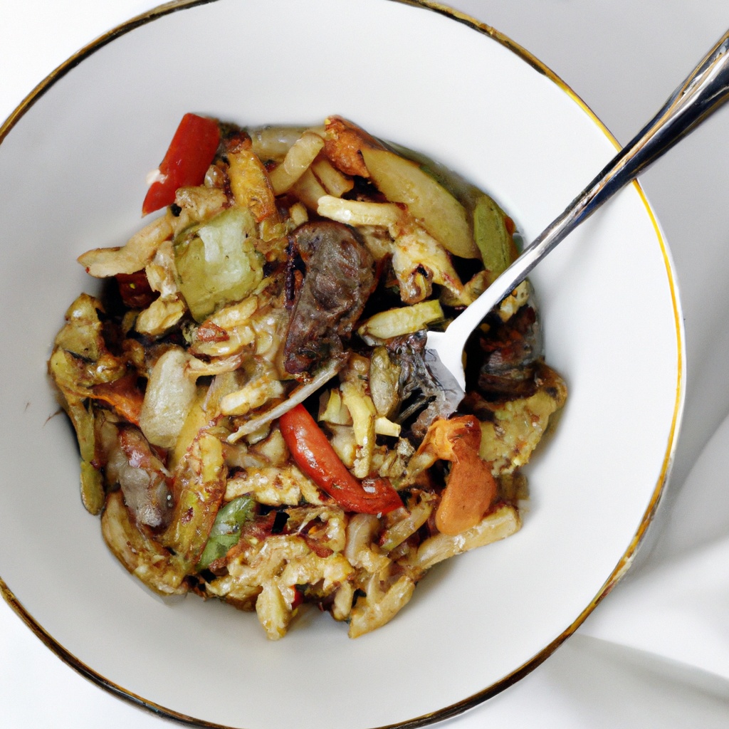 Charred Beef and Roasted Veggie Orzo Pasta Salad