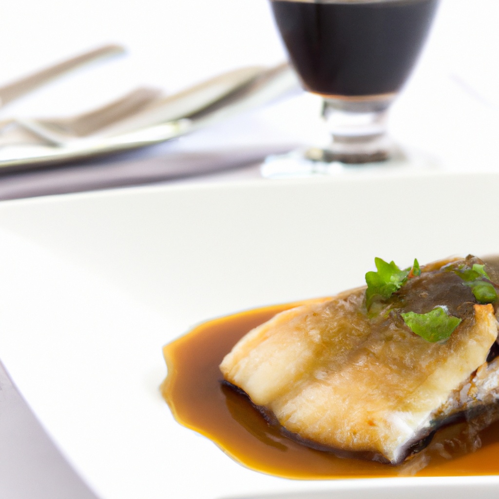 Baked Chilean Sea Bass in Black Bean Sauce