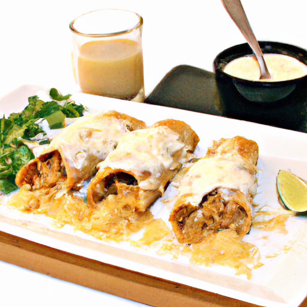Beef-Chicken Chimichangas