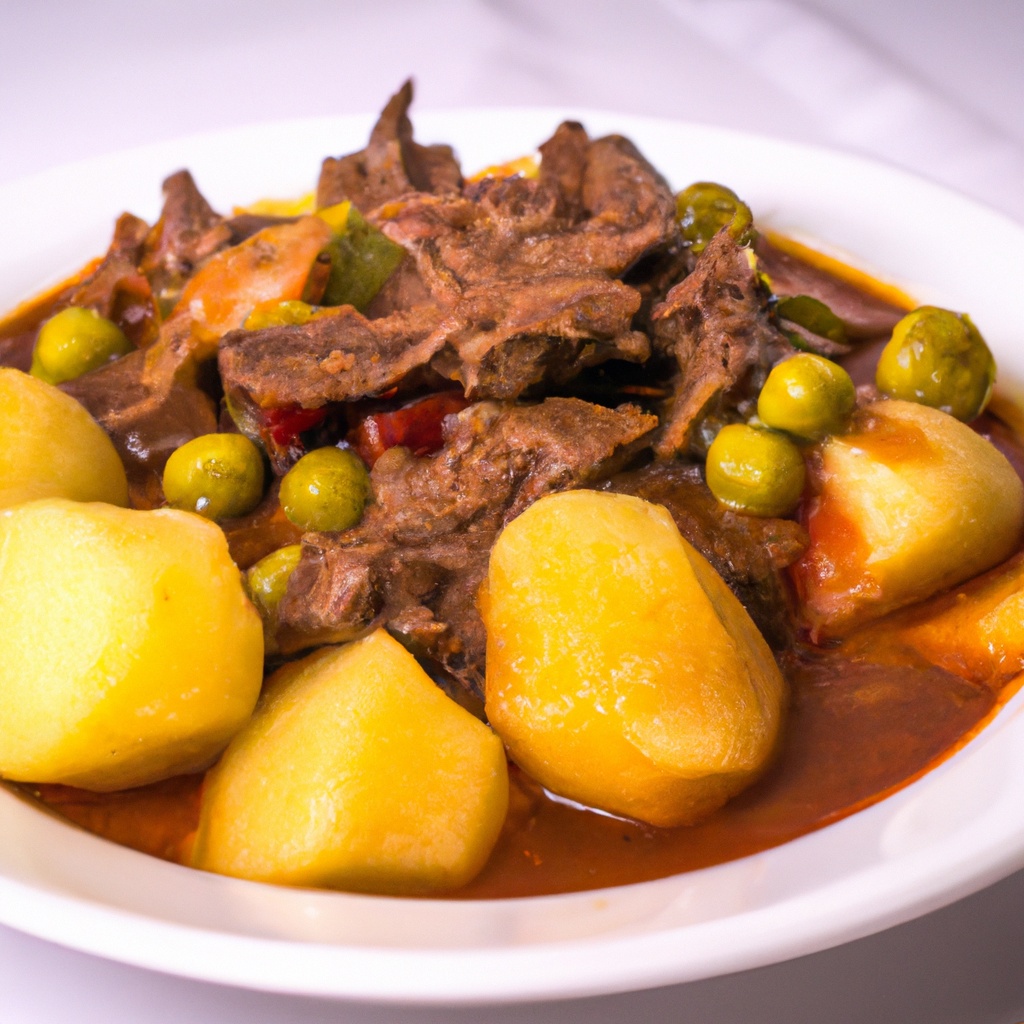 Croatian Lamb-Beef Stew With Green Peas