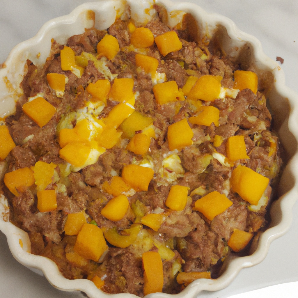 Squash Ground Beef  and Cheese Skillet