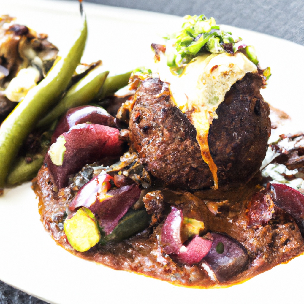 Stuffed Beef Tenderloin with Chipotle Demi-Glace
