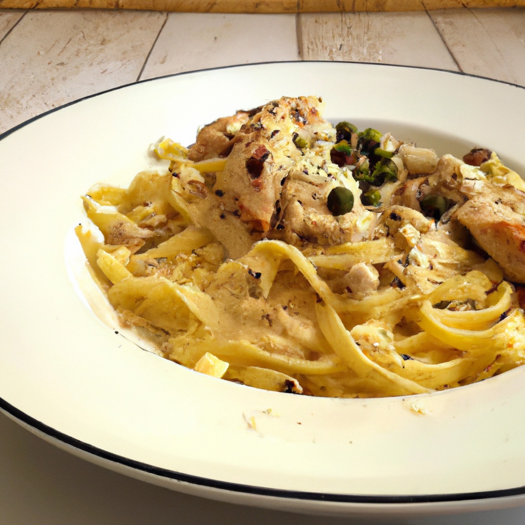 Creamy Jerk Pasta With Chicken and Peas