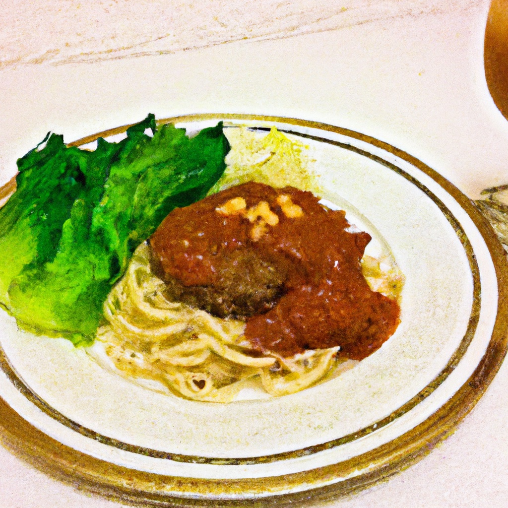 Thai-Ish Beef and Pasta on Lettuce