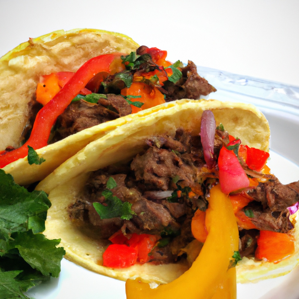 Beef and Corn Tacos With Garlicky Roasted Peppers