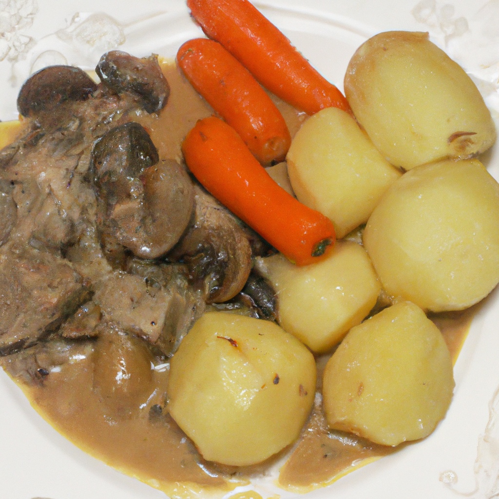 Pressure Cooker Golden Mushroom Beef Stew