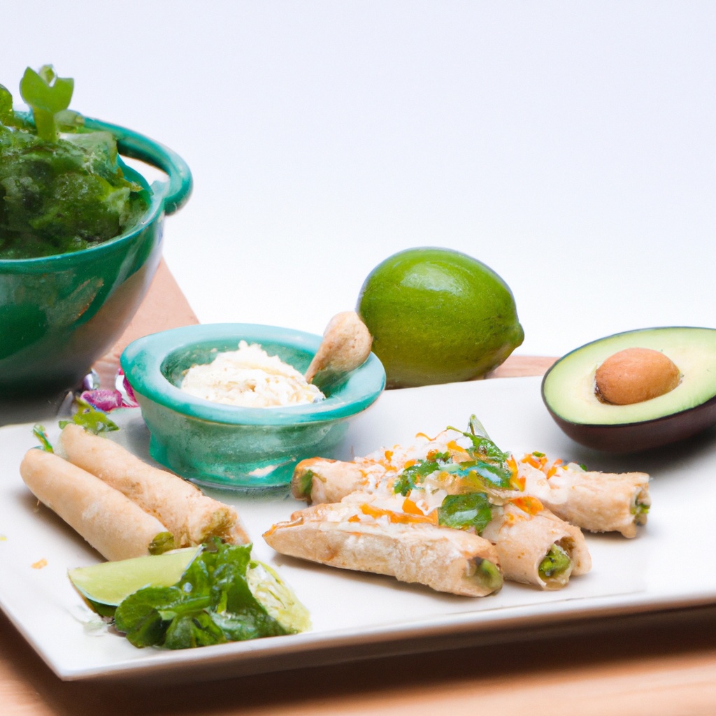Chicken Flautas With Chunky Guacamole