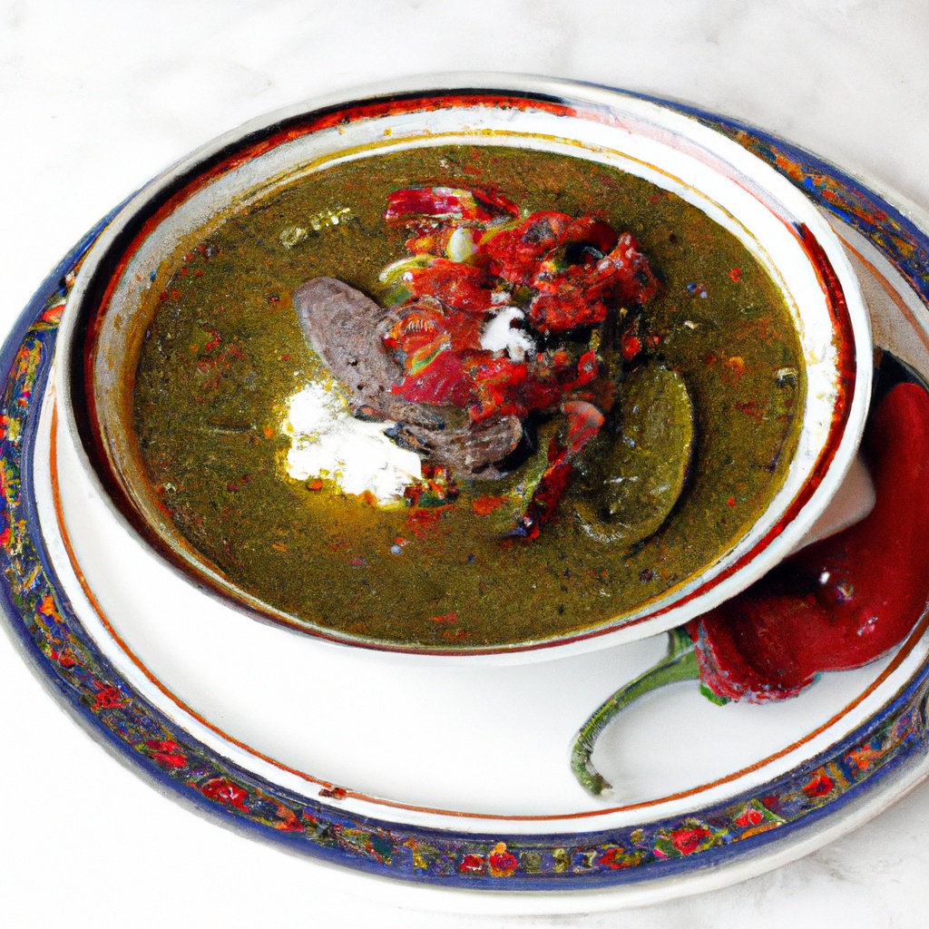 Spicy Beef and Bean Soup With Oven Roasted Peppers