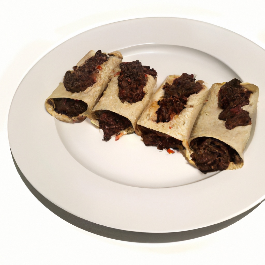 Beef, Black Bean and Spanish Rice Burritos