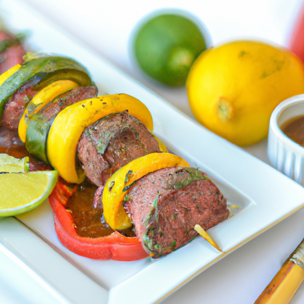 Beef Kabobs With Garlic Lime Sauce