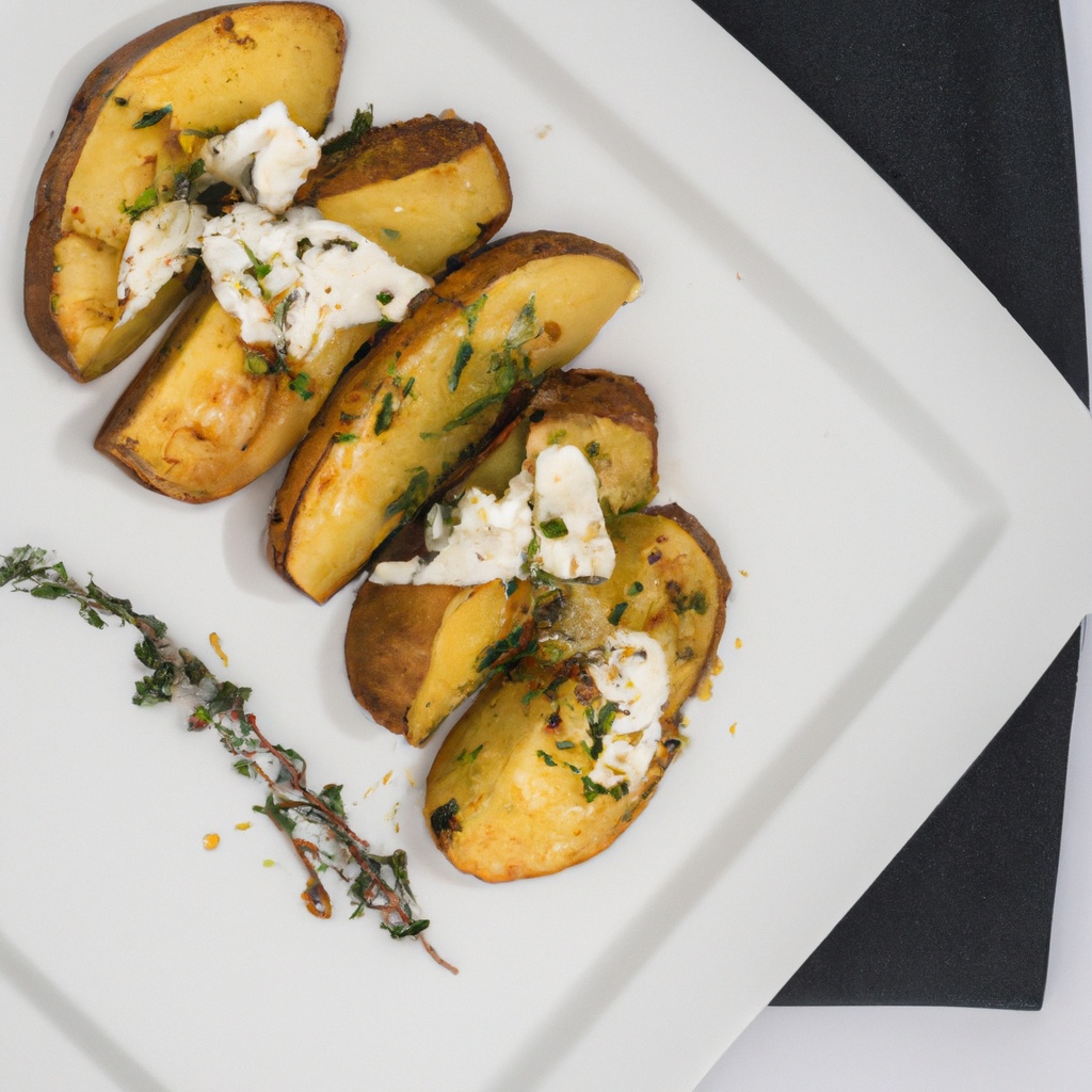 Herbed Greek Roasted Potatoes with Feta Cheese